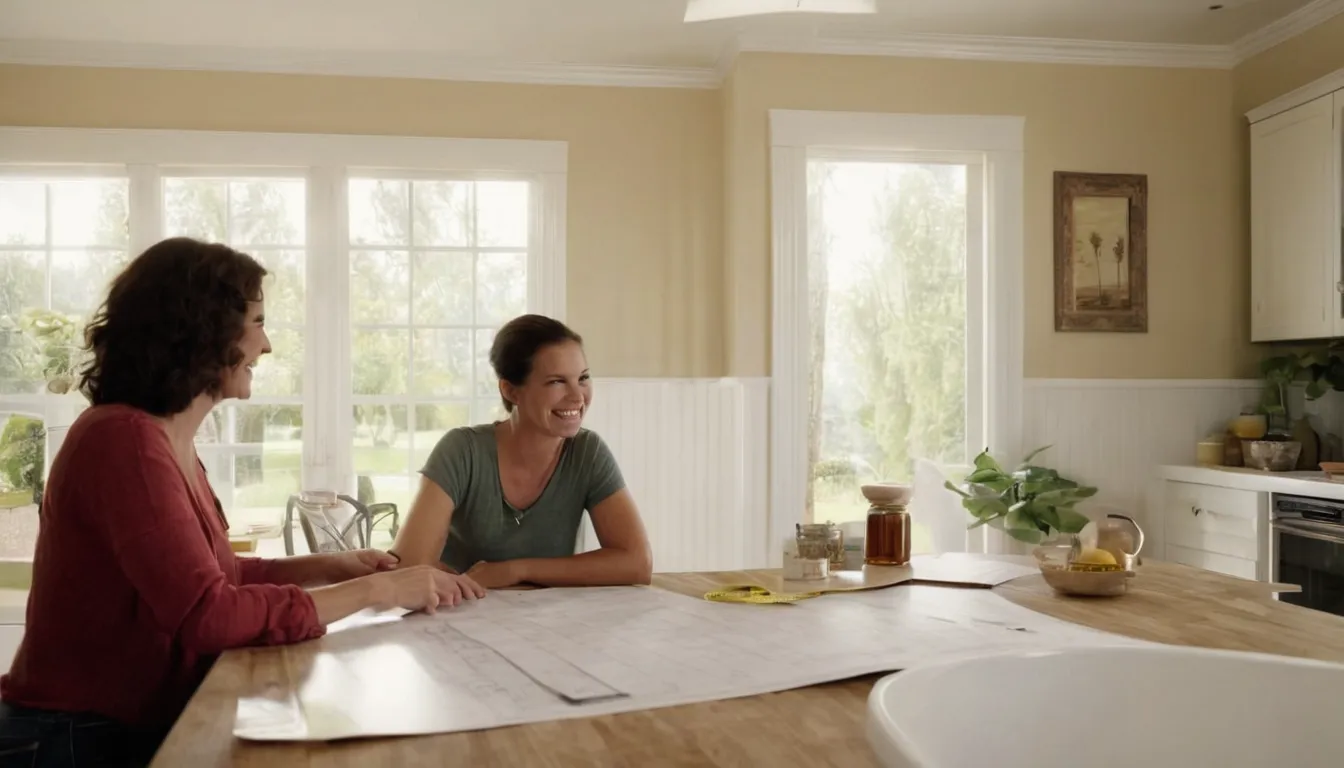 A homeowner and provider reviewing bathroom plans in the Mentor area